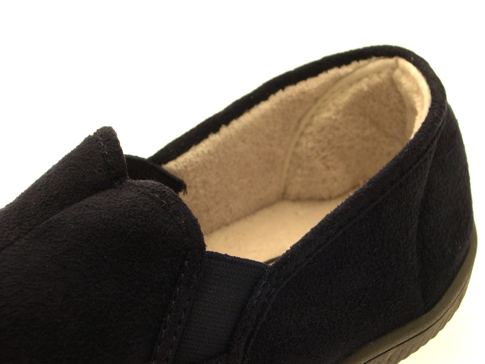 black fur lined moccasins